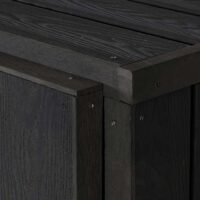 Mülltonnenbox XL anthrazit aus WPC und Metall in Holzoptik erweiterbar