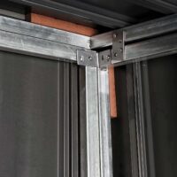 WPC Mülltonnenbox XL anthrazit aus Metall mit Holzoptik erweiterbar