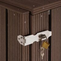 WPC Mülltonnenbox XL braun aus Metall mit Holzoptik erweiterbar