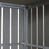 WPC Mülltonnenbox XL grau aus Metall in Holzoptik erweiterbar