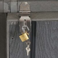 WPC Mülltonnenbox XL grau aus Metall in Holzoptik als Erweiterung