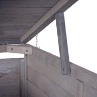 Erweiterbare XXL Mülltonnenbox aus Holz anthrazit-grau für 4–8 Tonnen