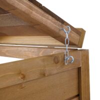 XXL Mülltonnenbox aus Holz braun erweiterbar für 3 oder 6 Tonnen