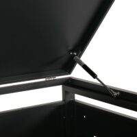 Mülltonnenverkleidung 4er aus Stahl anthrazit erweiterbar wetterfest