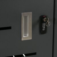 Mülltonnenverkleidung 4er aus Stahl anthrazit erweiterbar wetterfest