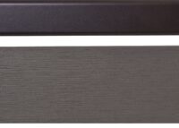 Mülltonnenverkleidung Alu Holzoptik erweiterbar 130x110cm grau