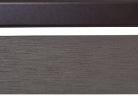 Mülltonnenverkleidung Alu Holzoptik erweiterbar 130x110cm grau