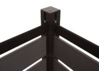 Mülltonnenverkleidung Alu Holzoptik erweiterbar 130x110cm grau