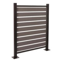 Mülltonnenverkleidung Alu Holzoptik erweiterbar 130x110cm grau