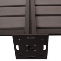 Mülltonnenverkleidung Alu Holzoptik erweiterbar 130x110cm grau