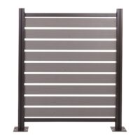 Mülltonnenverkleidung Alu Holzoptik erweiterbar 130x110cm grau