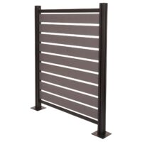 Mülltonnenverkleidung Alu Holzoptik erweiterbar 130x110cm grau