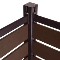 Mülltonnenverkleidung Alu Zaun Holzoptik erweiterbar braun