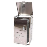 Mülltonnenverkleidung aus Edelstahl erweiterbar 103x60x62 cm