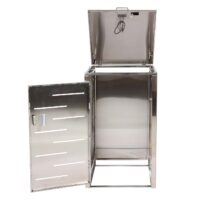 Mülltonnenverkleidung aus Edelstahl erweiterbar 103x60x62 cm