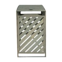 Mülltonnenverkleidung XL aus Holz grau für 1 bis 2 Tonnen 120x68x98 cm