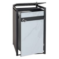 Mülltonnenverkleidung aus Metall anthrazit-marmor erweiterbar