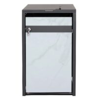 Mülltonnenverkleidung aus Metall anthrazit-marmor erweiterbar