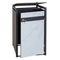 Mülltonnenverkleidung aus Metall anthrazit-marmor erweiterbar