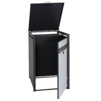 Mülltonnenverkleidung aus Metall anthrazit-marmor erweiterbar