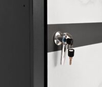 Mülltonnenverkleidung aus Metall anthrazit-marmor erweiterbar