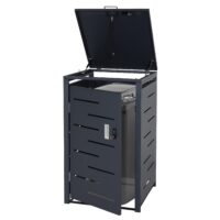 Mülltonnenverkleidung aus Stahl anthrazit erweiterbar 1er Box