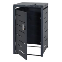 Mülltonnenverkleidung aus Stahl anthrazit erweiterbar 1er Box