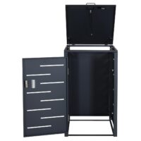 Mülltonnenverkleidung aus Stahl anthrazit erweiterbar 1er Box