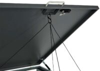 Mülltonnenverkleidung XL aus Metall anthrazit-gold für 2 Tonnen