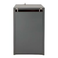 Mülltonnenverkleidung XL aus Metall anthrazit-gold für 2 Tonnen