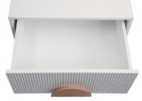 Nachttisch Kommode Beistelltisch 3D-Design Schublade 55x48x41cm weiss