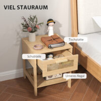 Nachttisch Beistelltisch mit Schublade für Schlafzimmer