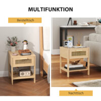 Nachttisch Beistelltisch mit Schublade für Schlafzimmer
