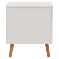 Nachttisch Kommode Beistelltisch Fischgrätenmuster Schublade 55x48x40cm weiss