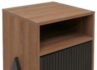 Nachttisch Kommode Beistelltisch Schublade MDF Metall 59x40x40cm natur