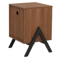 Nachttisch Kommode Beistelltisch Schublade MDF Metall 59x40x40cm natur