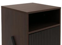Nachttisch Kommode Beistelltisch Schublade MDF Metall 59x40x40cm Walnuss-Optik