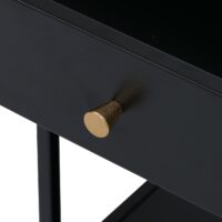 Nachttisch Kommode Beistelltisch Schublade Metall 50x43x41cm schwarz