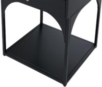 Nachttisch Kommode Beistelltisch Schublade Metall 50x43x41cm schwarz