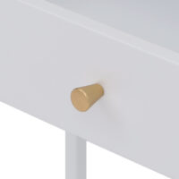 Nachttisch Kommode Beistelltisch Schublade Metall 50x43x41cm weiss