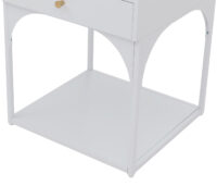Nachttisch Kommode Beistelltisch Schublade Metall 50x43x41cm weiss