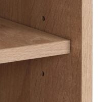 Nachttisch Nachtschrank Beistelltisch Kubu Rattan Eiche-Optik 71x40x41cm
