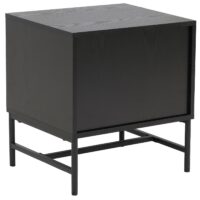 Nachttisch Beistelltisch Schublade MDF Metall 50x48x39cm Holzoptik schwarz