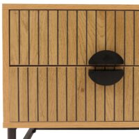 Nachttisch Beistelltisch Schublade MDF Metall 50x48x39cm natur