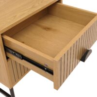 Nachttisch Beistelltisch Schublade MDF Metall 50x48x39cm natur
