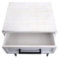 Nachttisch Kommode Beistelltisch Schublade Shabby-Look 59x43x36cm weiss