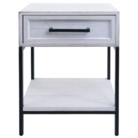 Nachttisch Kommode Beistelltisch Schublade Shabby-Look 59x43x36cm weiss
