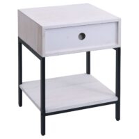 Nachttisch Kommode Beistelltisch Schublade Shabby-Look 59x43x36cm weiss