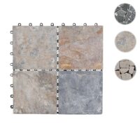 Naturstein Bodenfliese Granit bunt 30x30 cm Balkon Terrasse