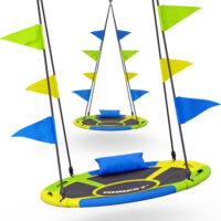 Große Nestschaukel mit 120cm Durchmesser für Kinder, wetterfest und robust.